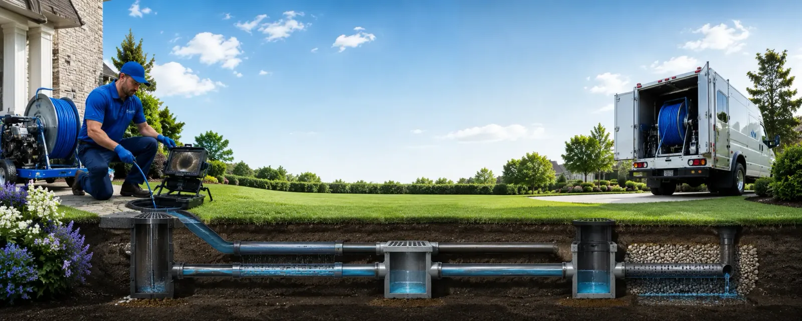 Outdoor drain cleaning information for Burlingham, NY